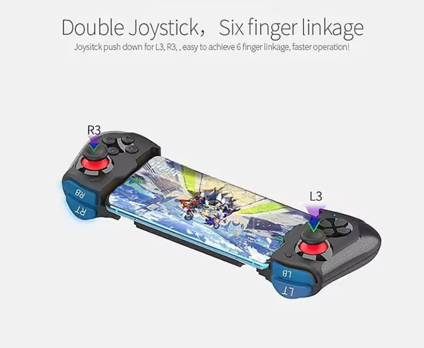 ontrôleur de téléphone portable pour iPhone/Android/Steam manette de jeu sans fil Bluetooth contrôle de jeu poignée de jeu extensible Joystick pour